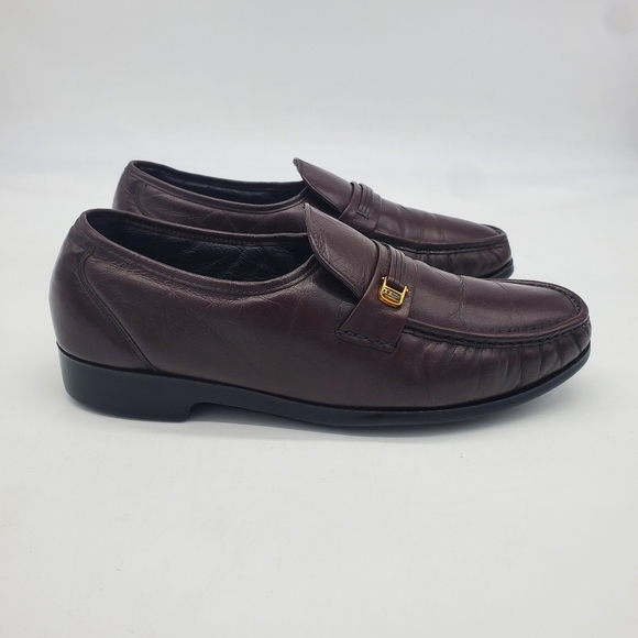 Florsheim Shoes Men 10.5D Riva Moc Toe Bit Loafers Burgundy - Picture 13 of 13